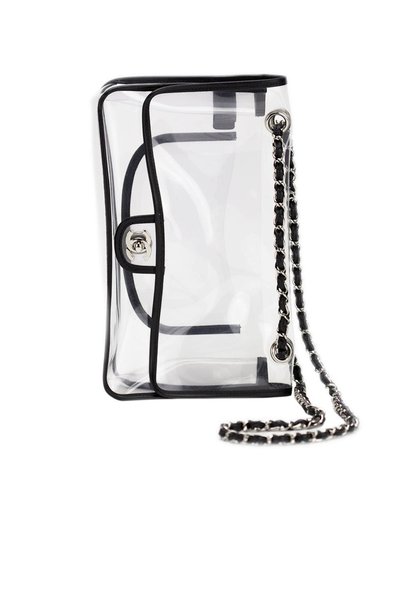 Chanel Transparent Naked Classic Silver Vintage Flap Bag – House of Carver