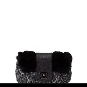 Chanel Fur and Tweed Exotic Flap