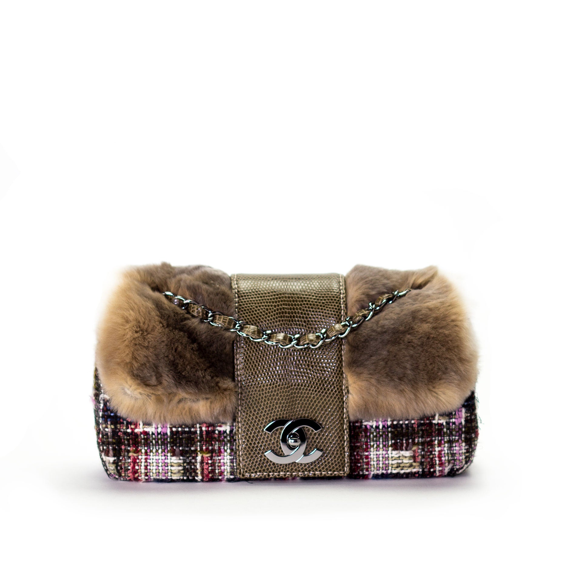 Chanel Fur and Tweed Exotic Classic Small Flap – House of Carver