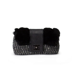 Chanel Fur and Tweed Exotic Flap