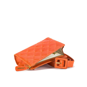 Chanel Orange Caviar Quilted Fanny
