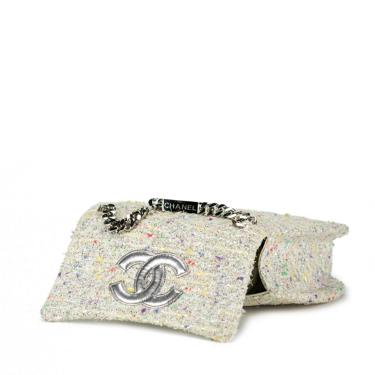 Chanel Confetti Tweed Top Handle Name Plate Flap – House of Carver