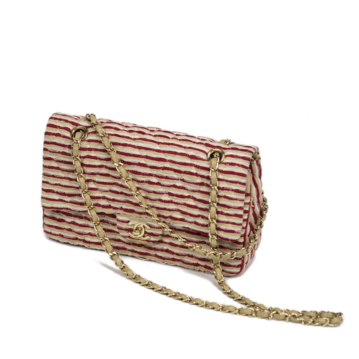 chanel striped bag