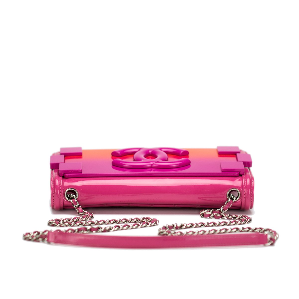 Chanel Lego Hot Pink Patent Brick Ombre Patent Flap