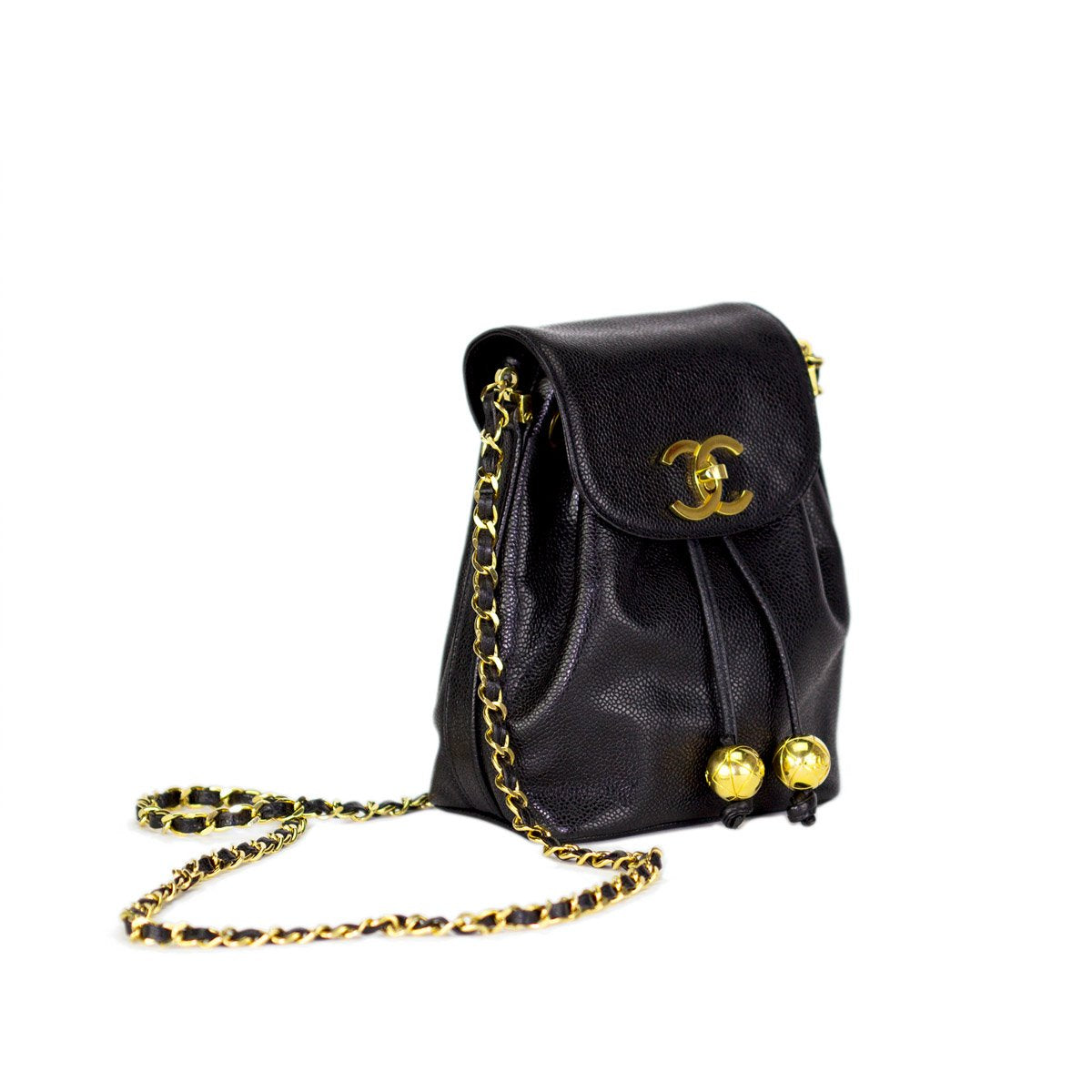 Chanel Caviar Gold Ball Classic Crossbody Flap – House of Carver