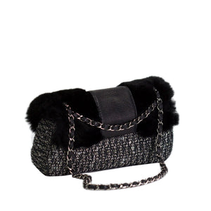 Chanel Fur and Tweed Exotic Flap