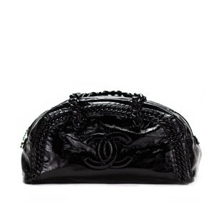 Chanel Patent Leather Resin XL Weekend Bowler Satchel