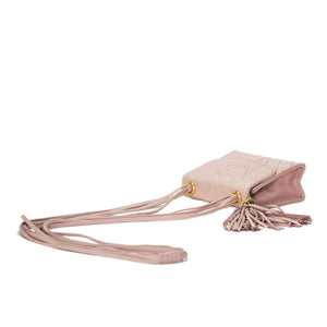 Chanel Soft Pink Chevron Fringe Lambskin Flap Bag
