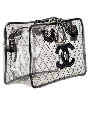Chanel Xl Transparent Naked See Through Vintage Tote – House Of Carver