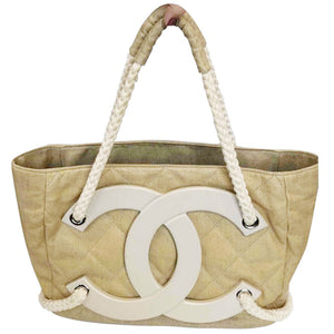 Chanel Cruise Yacht Nautical Beach Beige Coated Canvas Tote – House of  Carver