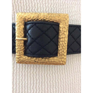 Chanel Belt Bag Rare Vintage 90s Mini Fanny Pack Waist Black Leather Baguette