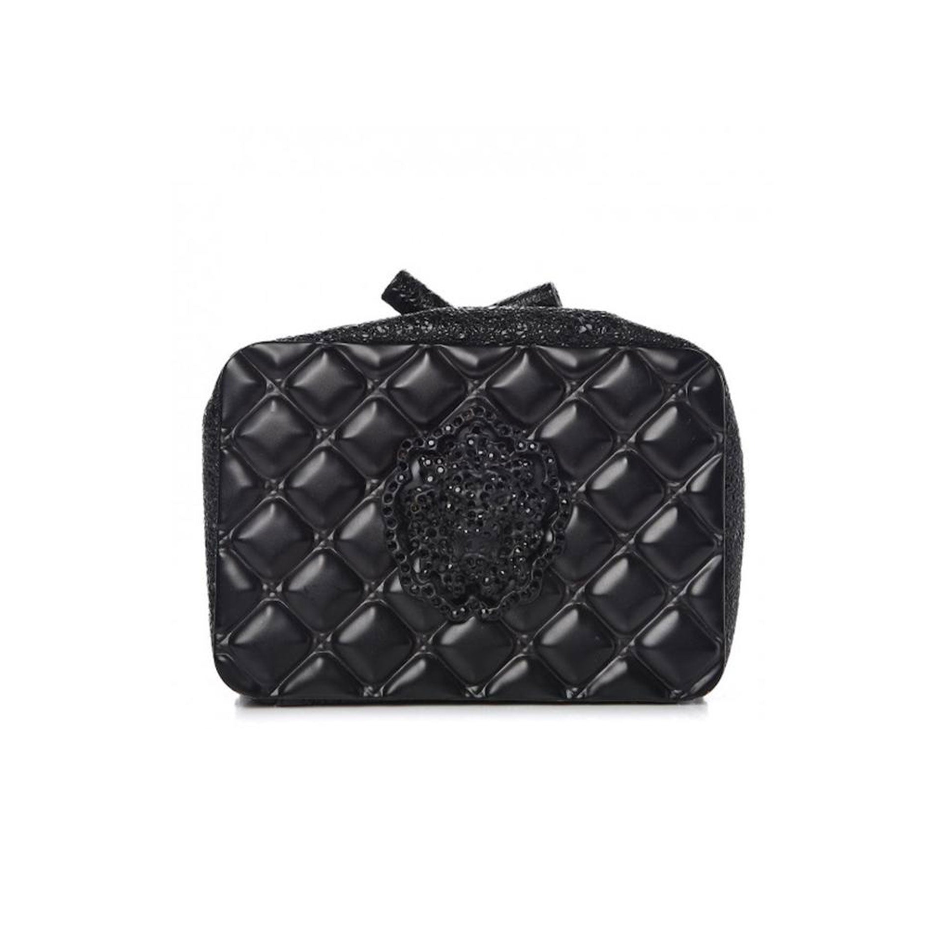 CHANEL - Minaudière in black thermoformed leather with s…