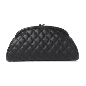 Chanel Vintage 90's Black Caviar Diamond Quilted Timeless Clutch