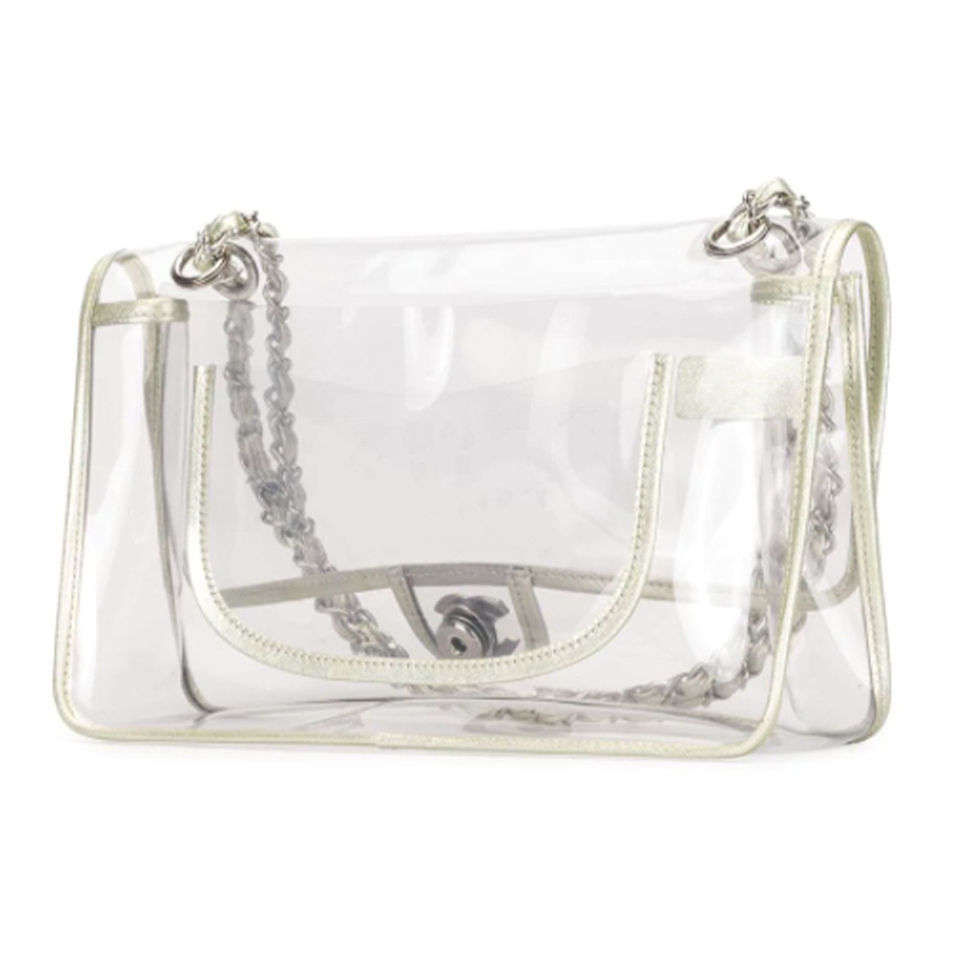 Chanel Transparent Vinyl Turnlock Flap Bag