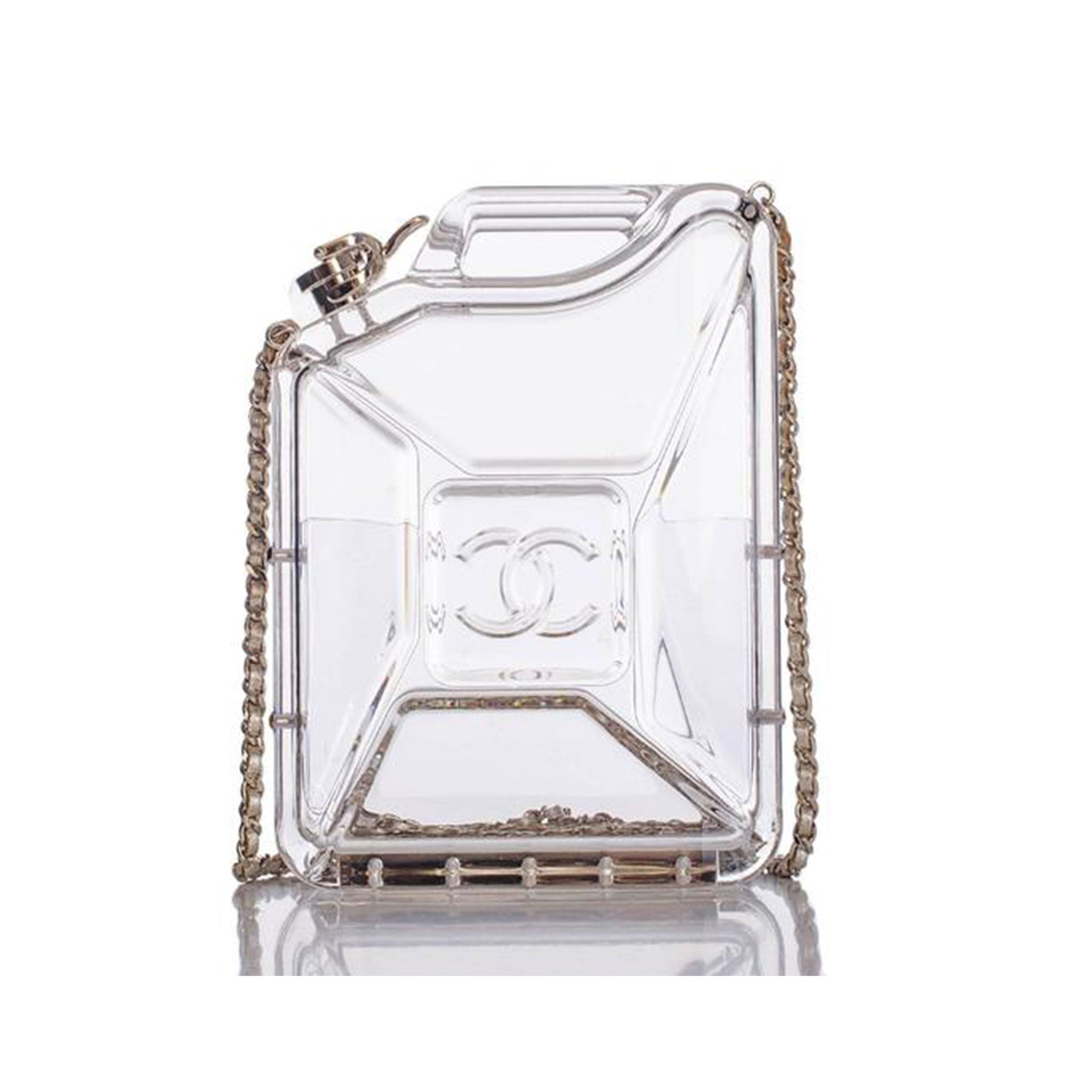 Chanel 2015 Clear Plexiglass Dubai By Night Gas Can Minaudiere