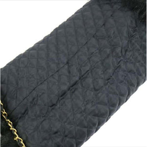 Chanel Logos Hand Warmer with Chain Strap Muff White Faux Fur Cross Body Bag
