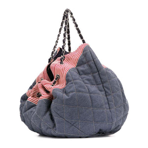 Chanel Vintage Diamond Quilted Drawstring Tote