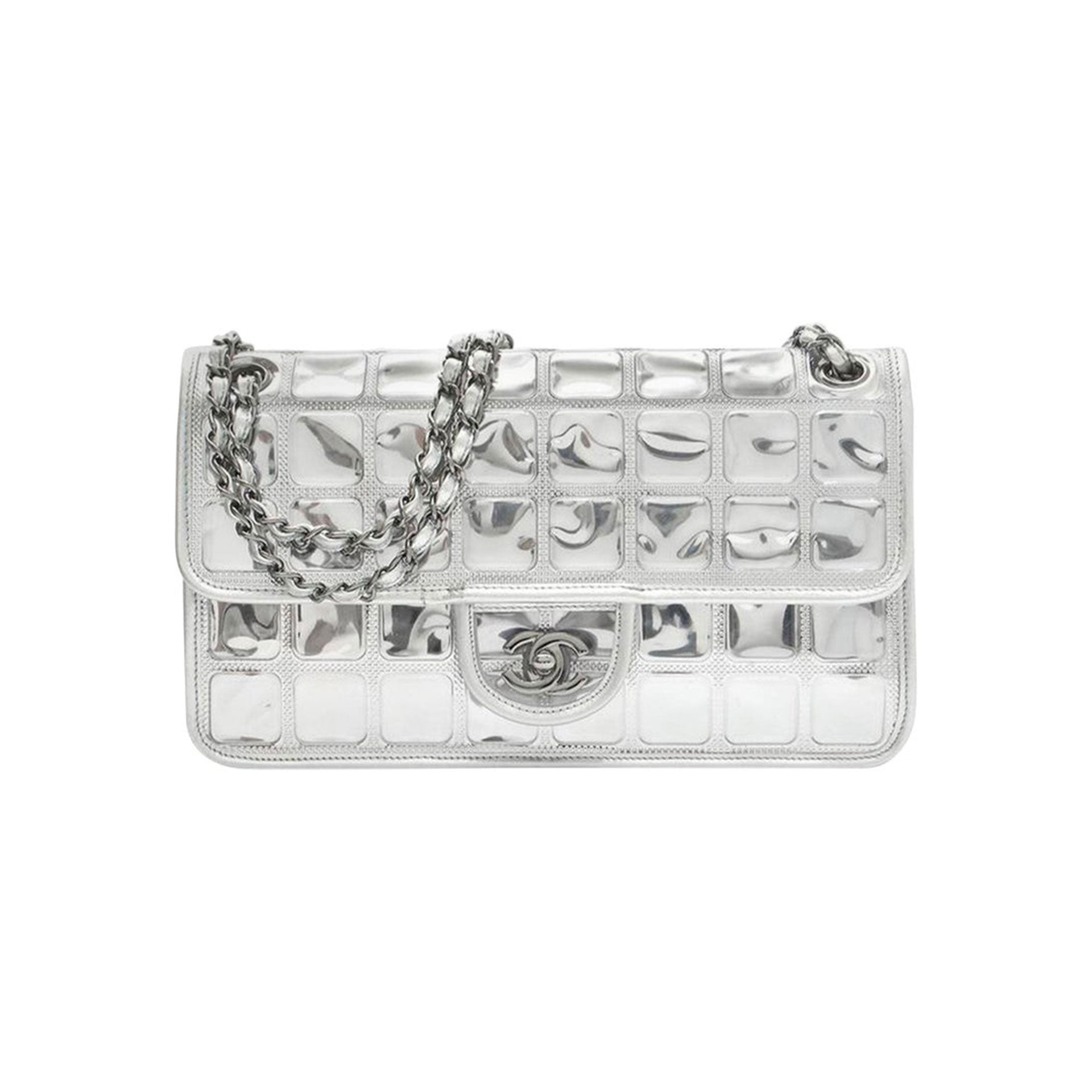 Chanel Ice Cube Flap Bag Quilted Vinyl Metallic 4812677