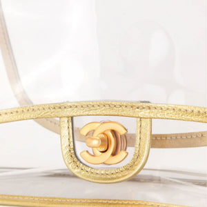 Chanel Transparent Naked Classic Gold Vintage Flap