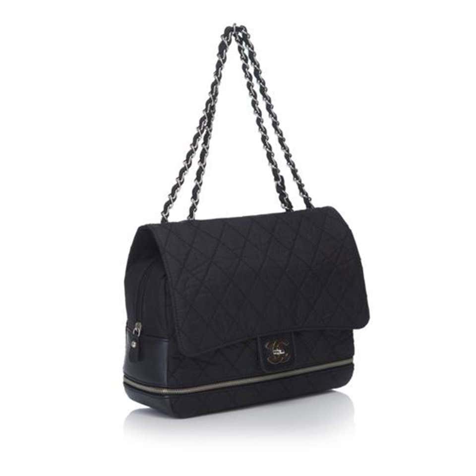 Chanel Bag Mini Matelasse Black Gold Hardware Single Chain
