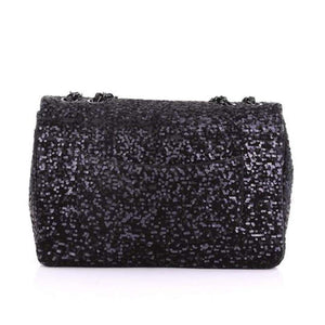 Chanel Classic Flap So Classic Jumbo Maxi Black Sequins Shoulder Bag