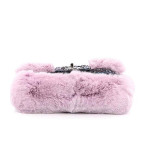 Chanel Classic Flap Vintage 2000s Pink & Grey Tweed and Fur Cross Body –  House of Carver