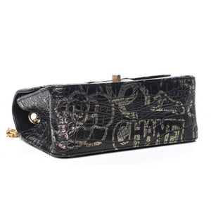 Chanel Classic Flap 2.55 Reissue Graffiti Crocodile Embossed Mini Cocodile Bag