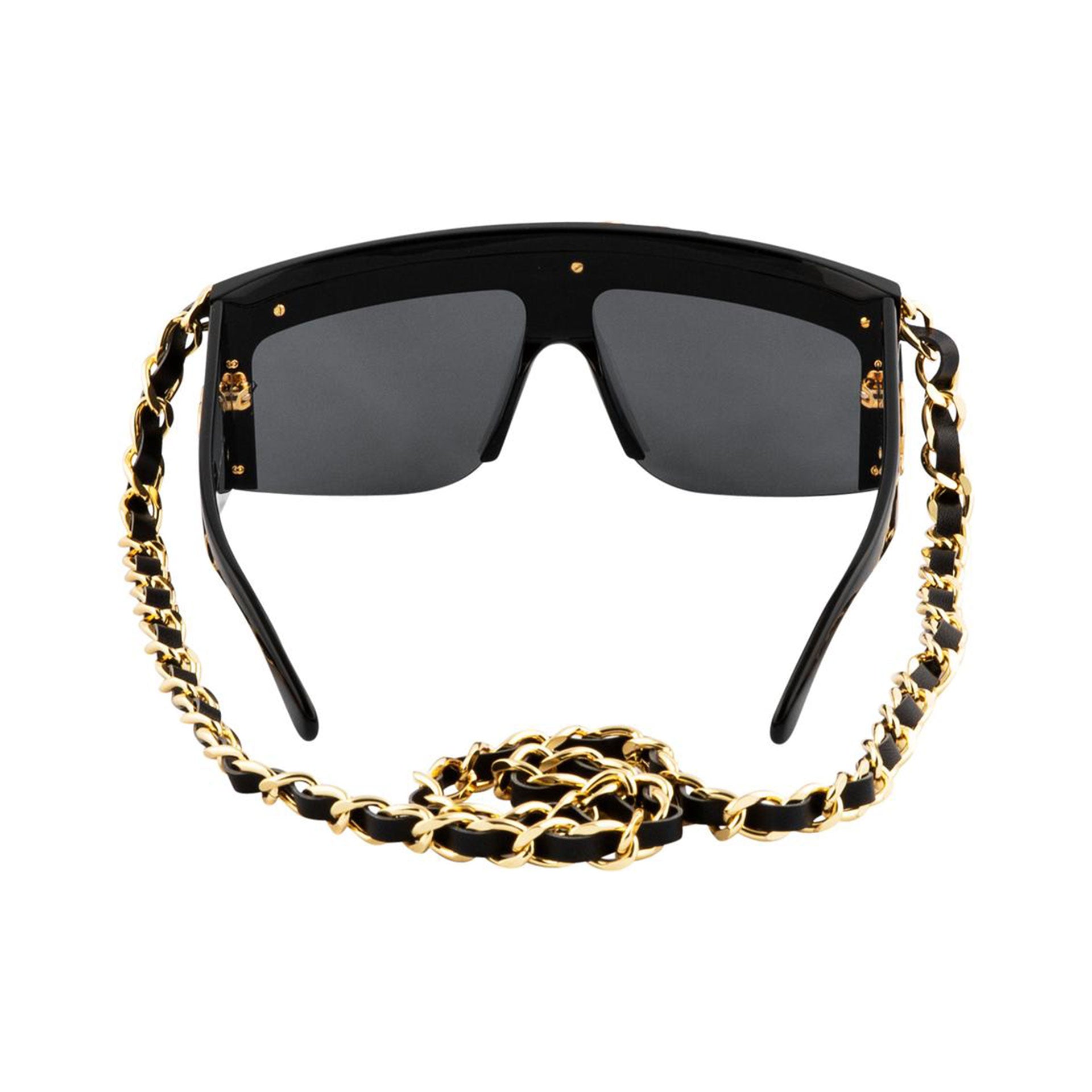 Chanel Vintage Chain-Link Sunglasses - Black Sunglasses, Accessories -  CHA448175