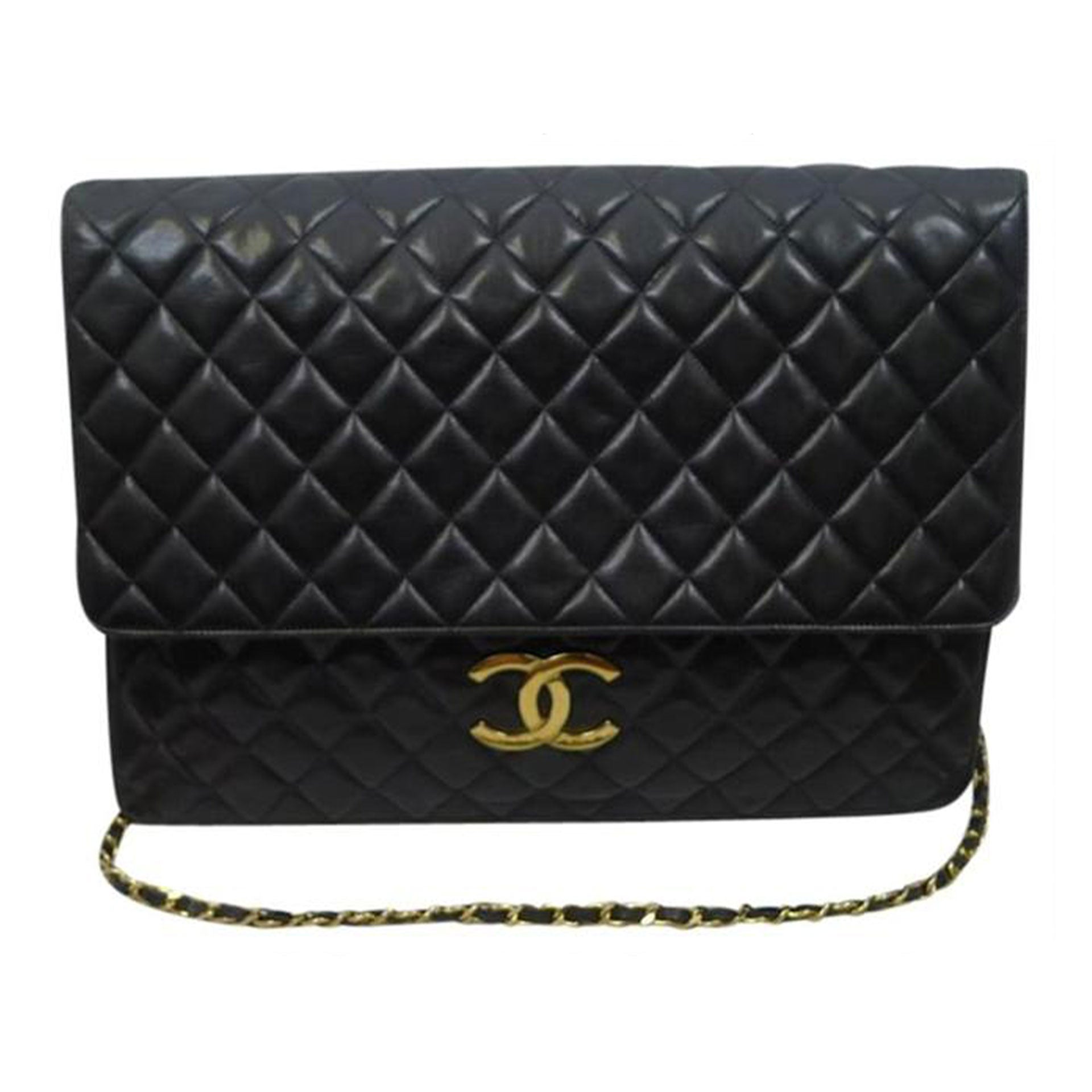 Chanel Black Quilted Lambskin Leather Maxi Classic Double Flap Bag Chanel |  The Luxury Closet