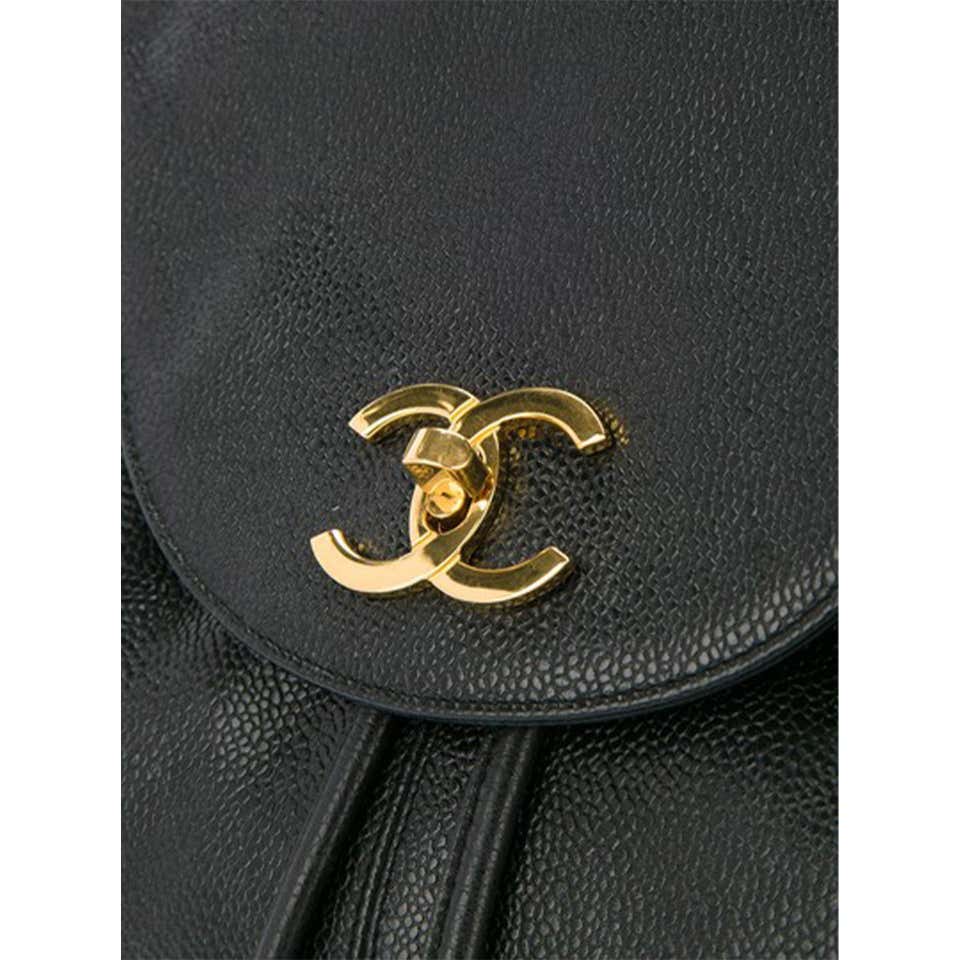 Chanel Chestnut Brown Caviar Leather Backpack - Entourage Vintage