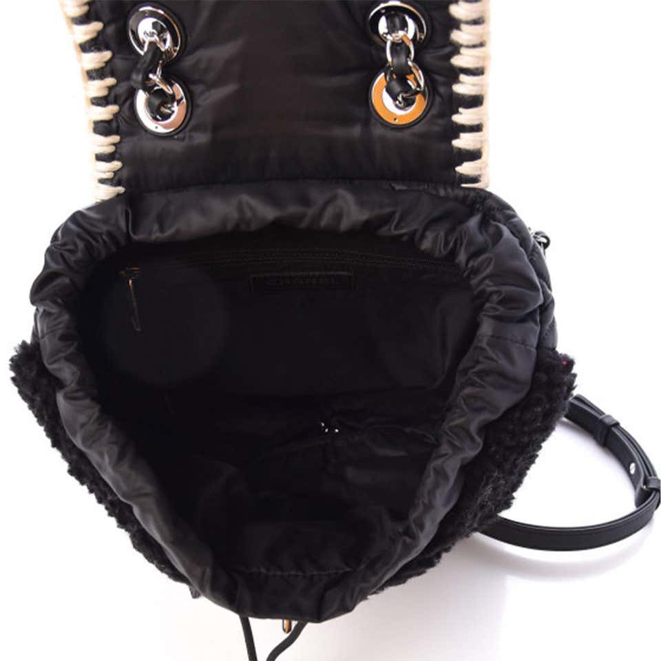 Chanel Wool Nylon Quilted Coco Neige Black Backpack – House of Carver