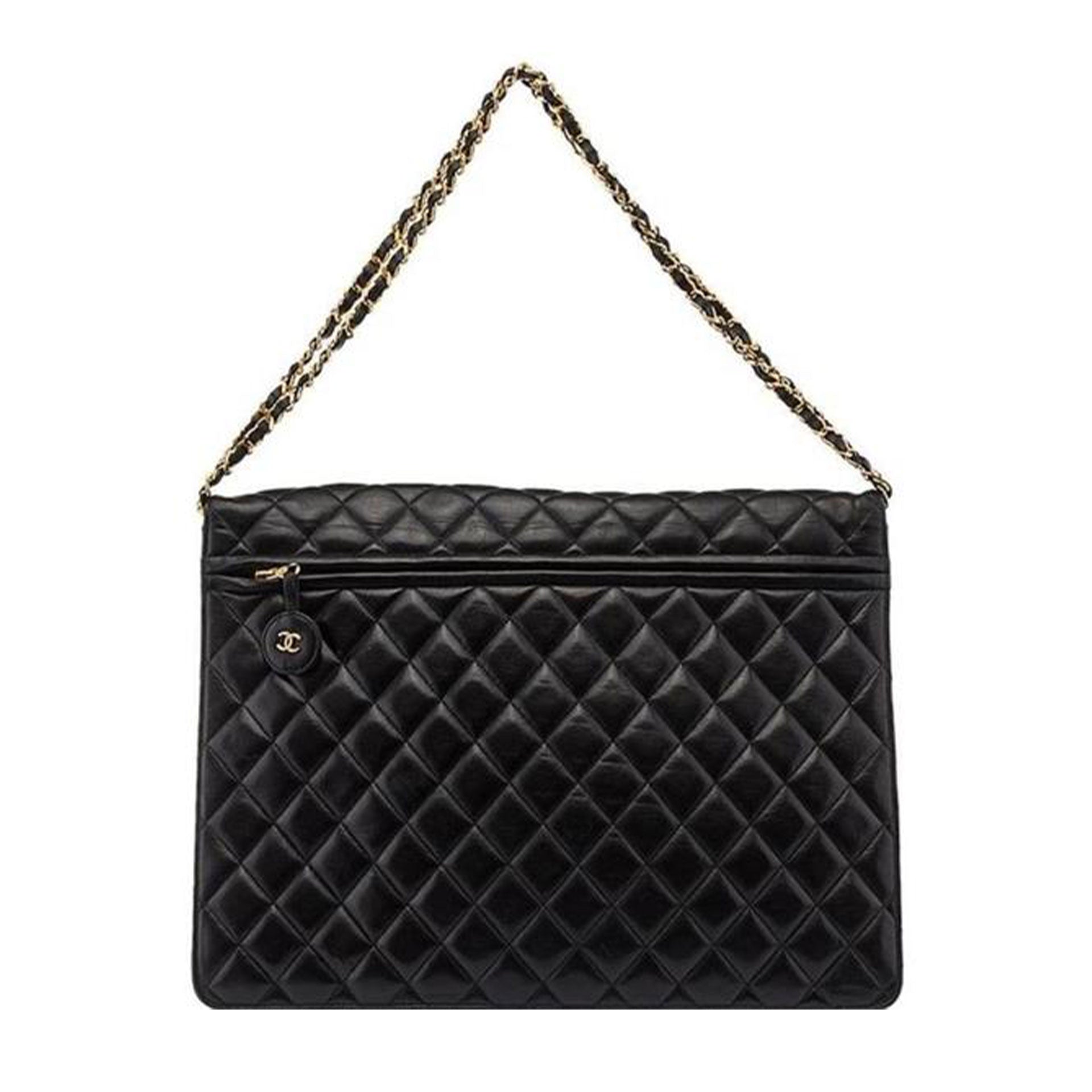 Extremely Rare Chanel Black Triangle Purse - 1980's