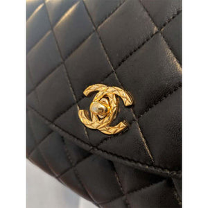 Chanel Black Quilted Lambskin Vintage Medium Double Sided Classic Flap Bag