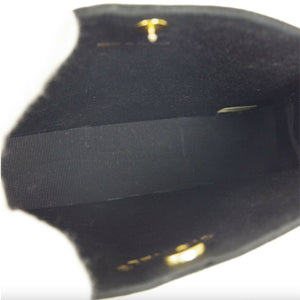 Chanel Black Velvet Vintage 80's Micro Mini Top Handle Minaudière Clutch