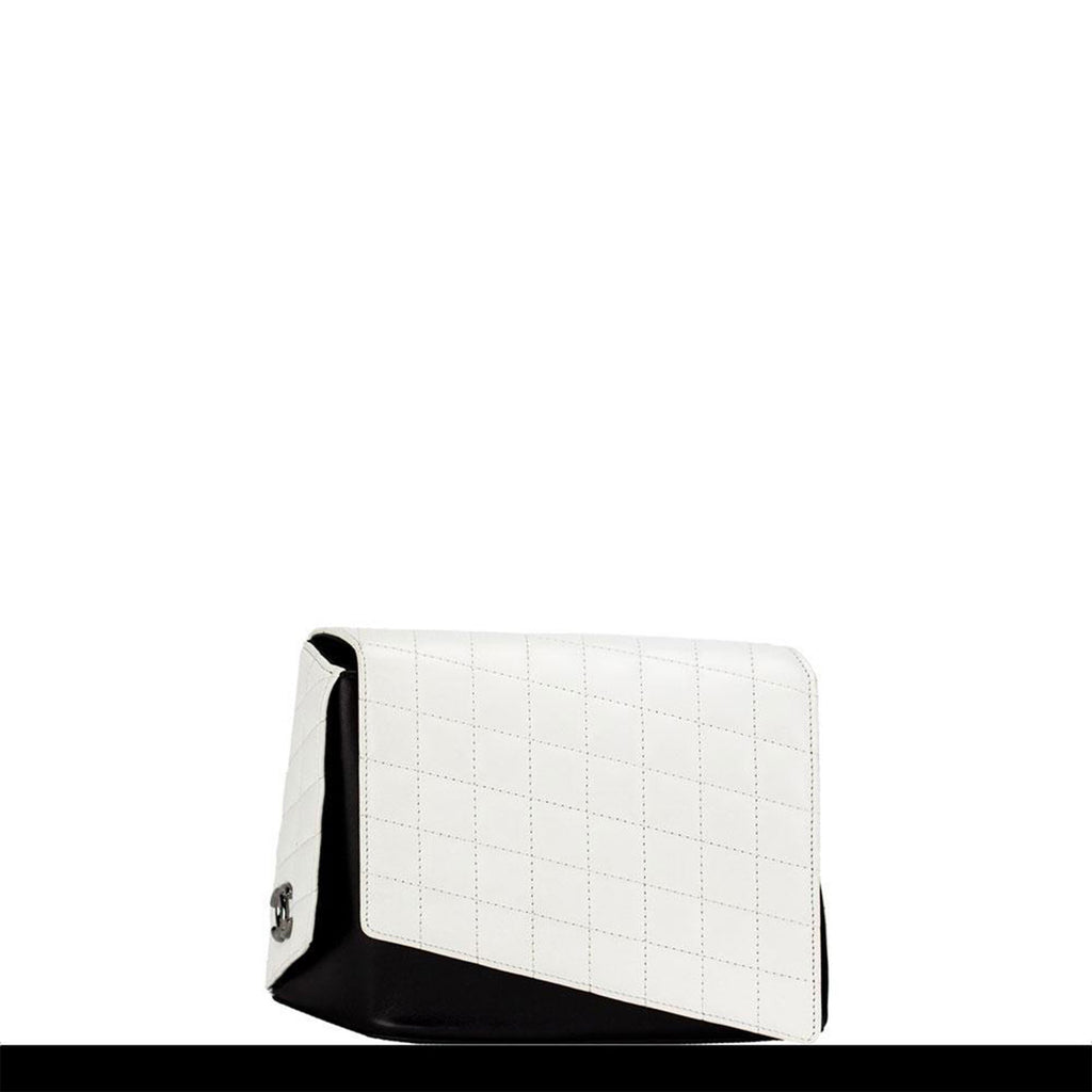 Chanel Mini White Lambskin Quilted Clutch