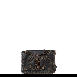 Chanel Classic Shoulder Pre-Fall 2011 Paris-Byzance Metiers d'Art Collection Chain Flap Black Calfskin Leather Cross Body Bag