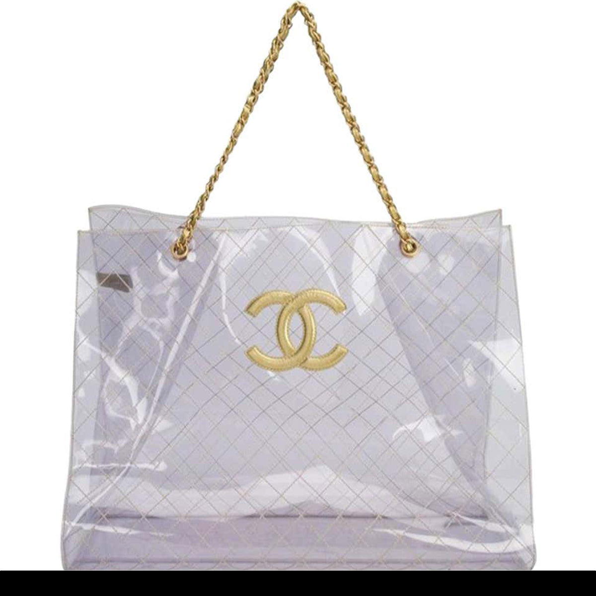 chanel gold tote bag large