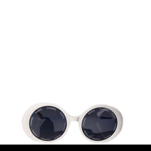 Chanel Rare 1993 Runway Vintage White Sunglasses