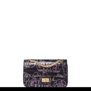 Chanel Classic Flap 2.55 Reissue Graffiti Crocodile Embossed Mini Cocodile Bag