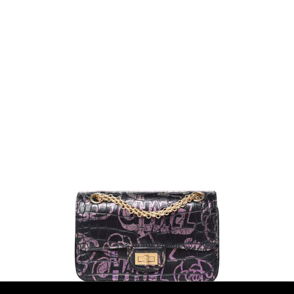 CHANEL 19A Graffiti Croc Embossed Mini 2.55 Reissue