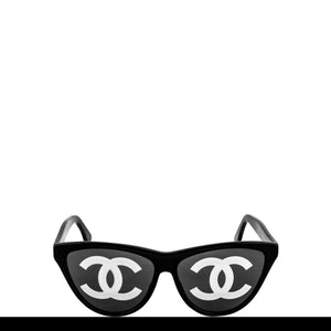 Chanel Rare Black Runway CC Logo Sunglasses