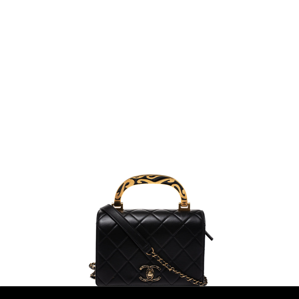31 vintage patent leather handbag Chanel Black in Patent leather