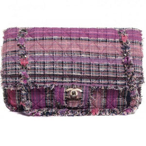 Chanel Classic Flap Fringe Jumbo Rare Limited Edition Pink & Purple Mu –  House of Carver