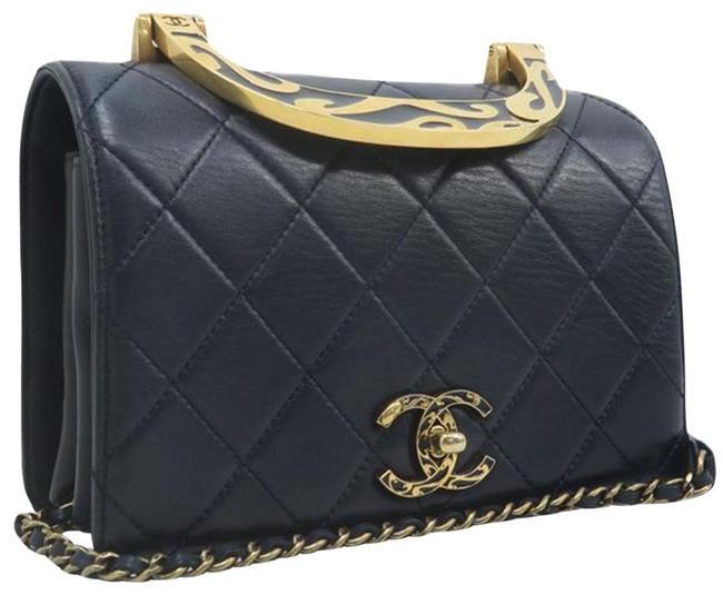 Chanel Bag with Classic Flap Crossbody Rare Enamel Top Handle Black La –  House of Carver