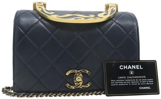 Chanel Light Blue Lambskin Enamel Quilted CC Mini Flap Bag