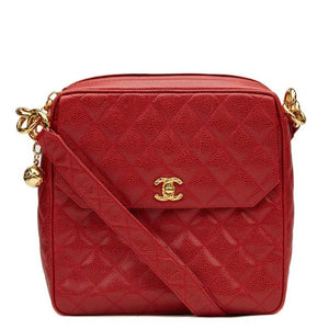 Chanel Classic Flap Vintage with Gold Hardware Red Caviar Leather Cros –  House of Carver