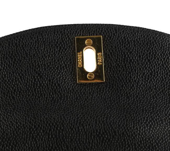 CHANEL black caviar leather case - VALOIS VINTAGE PARIS