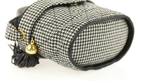 Chanel 1994 Binocular Case Rare Vintage Houndstooth Black White Crossbody Bag