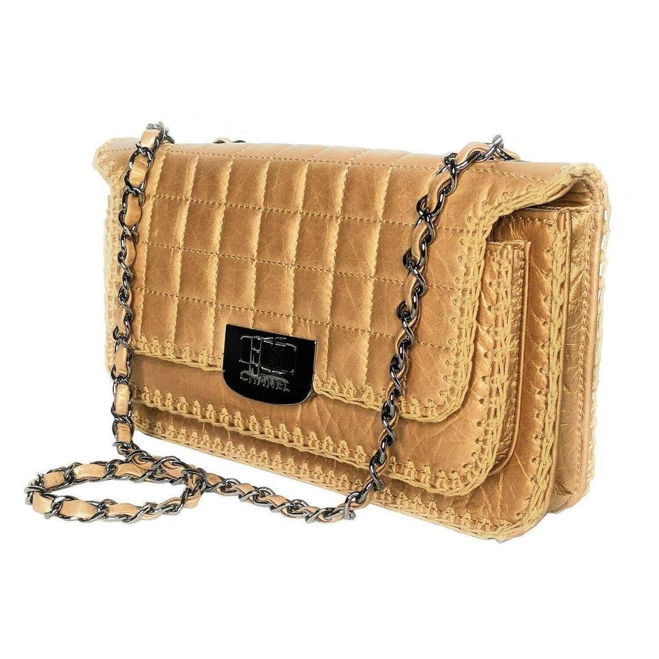 Chanel Vintage Gold Reissue Classic Small Medium Flap Bag