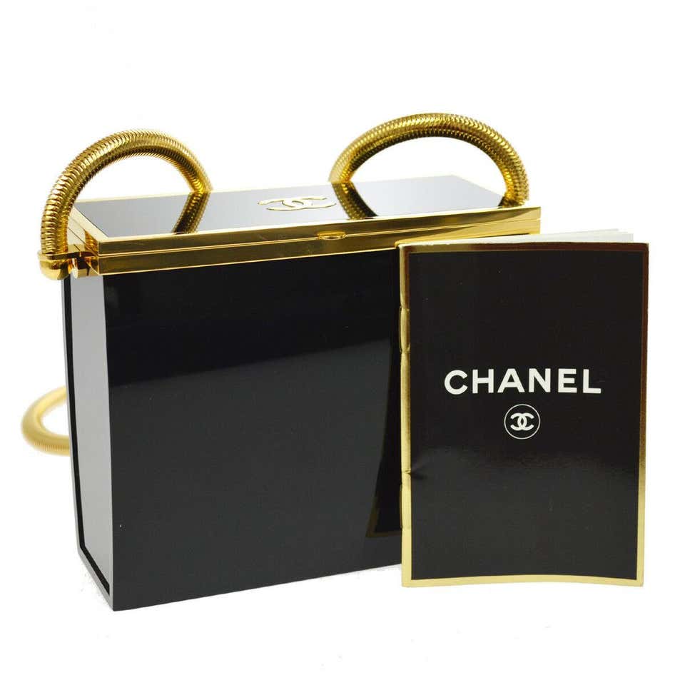 Chanel Rare Vintage Spring Gold Plexiglass 1997 Micro Mini
